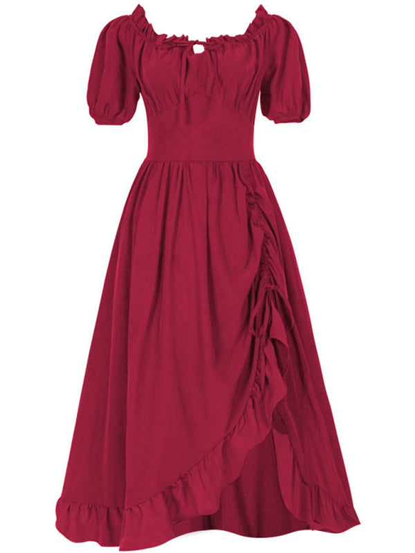 Vintage Dresses- Vintage-Inspired Festive Dress- Red- IndioGear.com