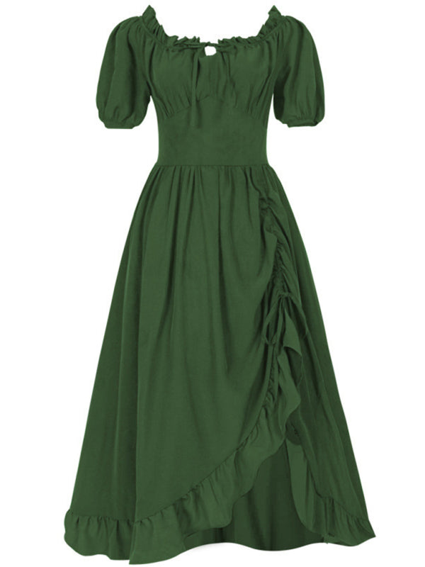 Vintage Dresses- Vintage-Inspired Festive Dress- Green- IndioGear.com