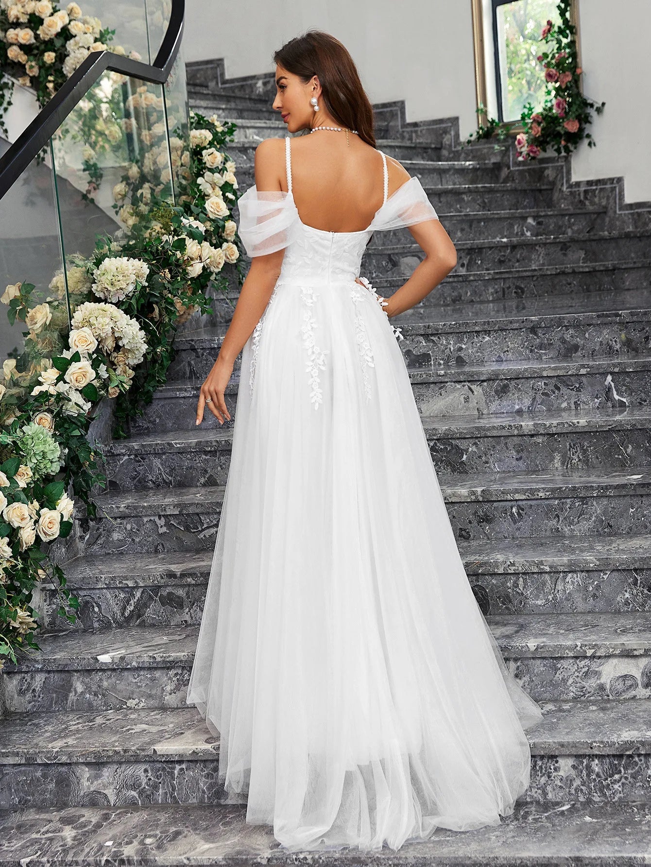 Wedding Dresses- Classic Tulle Ball Gown for Fairy Tale Weddings Bridal Dress- - IndioGear Women Clothing