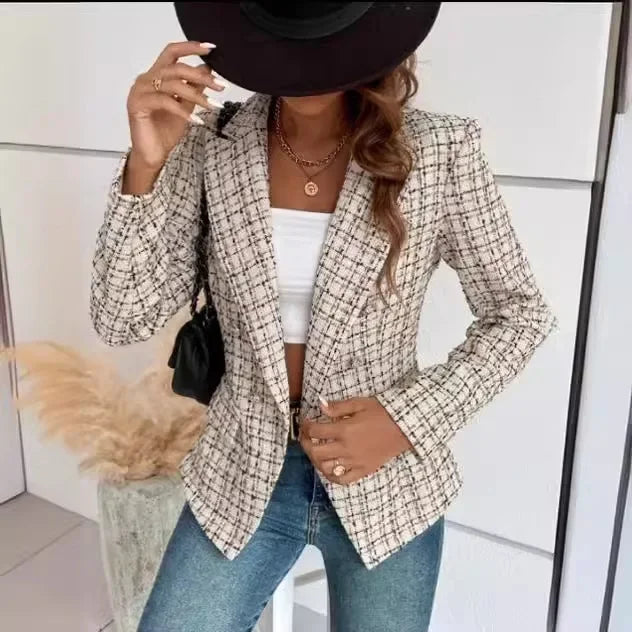 Women Blazers- Long Sleeve Double Breasted Business Blazer – Slim Fit- - IndioGear.com