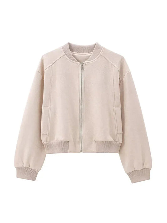 Women Bomber Jackets- City Sleek Microfiber Bomber- - IndioGear.com