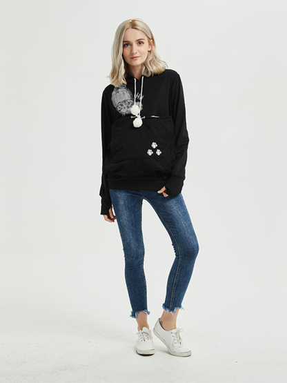 Women Hoodies- Purr-fectly Cute Cat-Themed Hoodie with Ears- - IndioGear.com