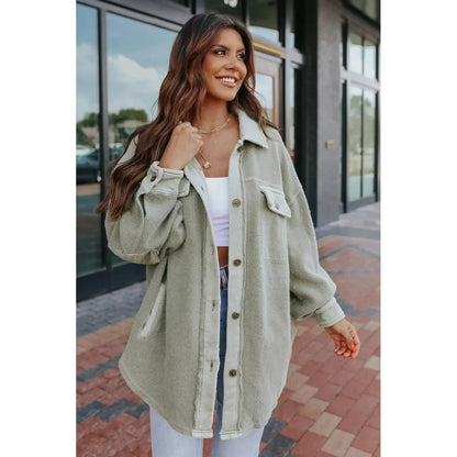 Women Shackets- Oversized Urban Sherpa Layering Shacket- - IndioGear.com