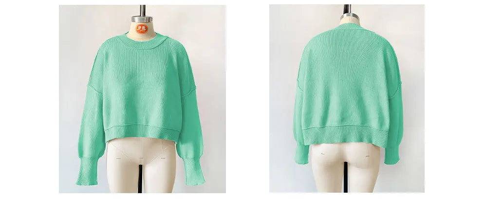 Women Sweaters- Oversized Trendy Women's Knit Top Sweater- - IndioGear.com