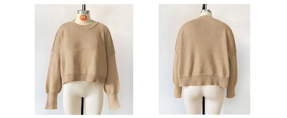 Women Sweaters- Oversized Trendy Women's Knit Top Sweater- - IndioGear.com