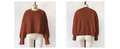 Women Sweaters- Oversized Trendy Women's Knit Top Sweater- - IndioGear.com