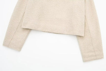 Wool Jackets- Cropped Wool Jacket Flapper Utility Outerwear- - IndioGear.com