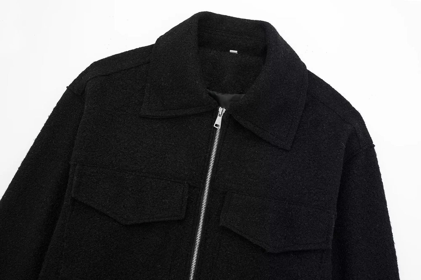 Wool Jackets- Cropped Wool Jacket Flapper Utility Outerwear- - IndioGear.com