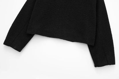 Wool Jackets- Cropped Wool Jacket Flapper Utility Outerwear- - IndioGear.com