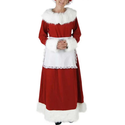 Xmas Costumes- Authentic Mrs. Claus Costume Vintage Christmas Gown- - IndioGear Women Clothing