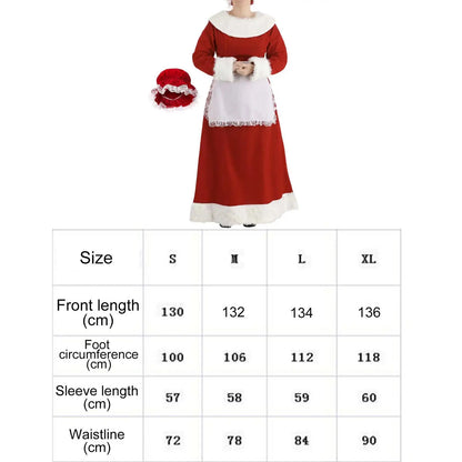 Xmas Costumes- Authentic Mrs. Claus Costume Vintage Christmas Gown- - IndioGear Women Clothing