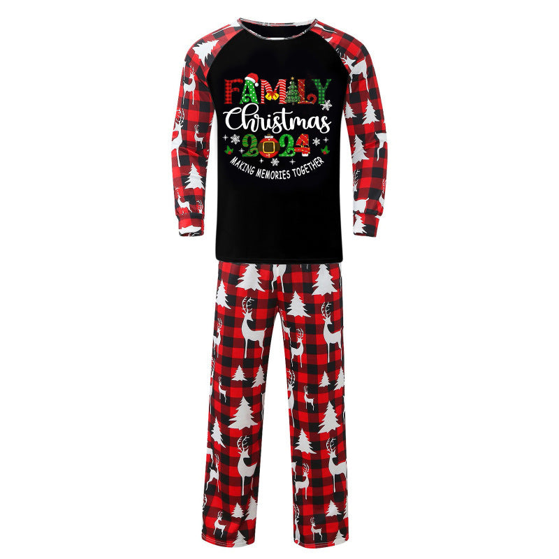 Xmas Pajamas- Christmas 2024 Men’s Pajama Set Reindeer Holiday PJs- Black- IndioGear Women Clothing