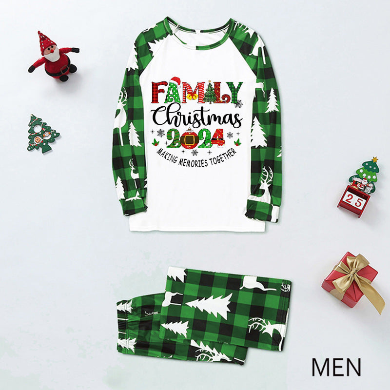 Xmas Pajamas- Christmas 2024 Men’s Pajama Set Reindeer Holiday PJs- Green- IndioGear Women Clothing