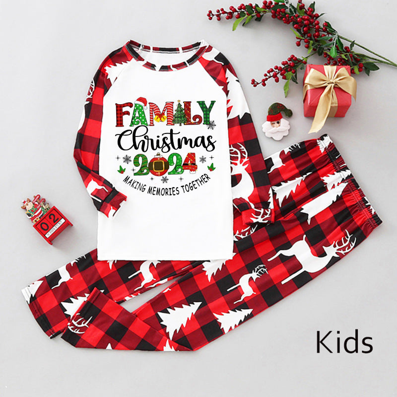 Xmas Pajamas- Festive Kids' Christmas PJ Set 2024 Family Pajamas- Red- IndioGear Women Clothing