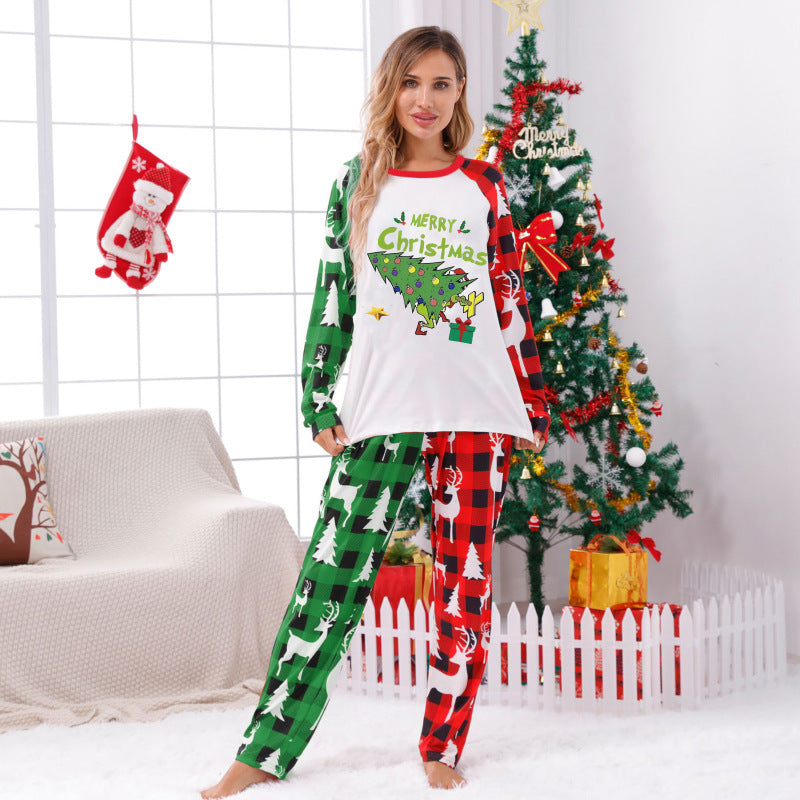 Xmas Pajamas- Holiday Women's Loungewear Set Christmas Pajamas- Red- IndioGear Women Clothing