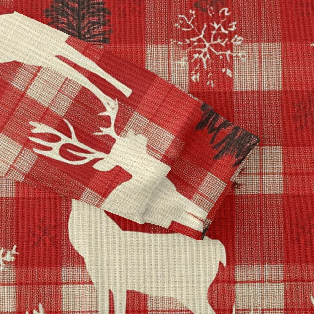 Xmas Sweaters- Reindeer Plaid Xmas Sweater Festive Plaid Pullover- - IndioGear Women Clothing