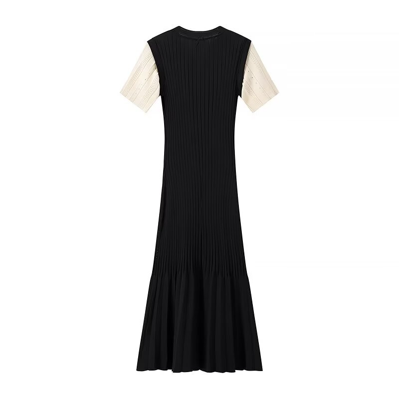 Midi Dresses- Ribbed Drop Waist Midi Dress Button Up Slim Fit- Black- IndioGear.com