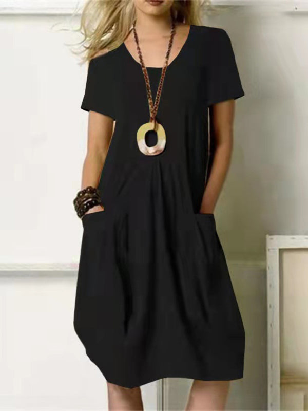 Tent Dresses- Solid Tent Dress – Ideal for Casual Outings- Black- IndioGear.com