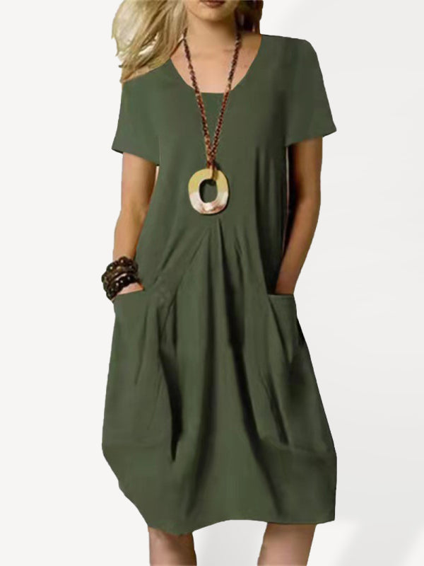 Tent Dresses- Solid Tent Dress – Ideal for Casual Outings- Green- IndioGear.com