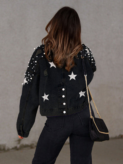 Denim Jackets- Stars & Planets = Galaxy Denim Jacket- - IndioGear.com