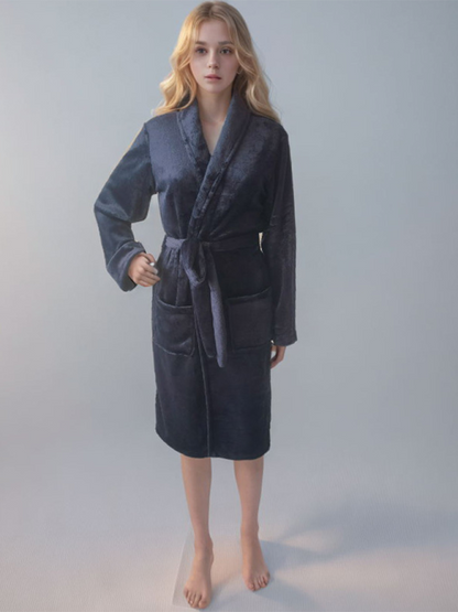 Loungewear- His & Hers Plush Fleece Robes - Multiple Colors- Champlain color- IndioGear.com