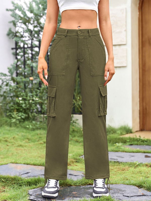 Pants- Straight Leg Cargo Pant – Slim Fit- Olive green- IndioGear.com