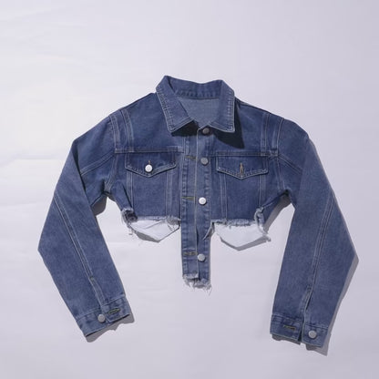 Veste en jean effilochée Cool Girl