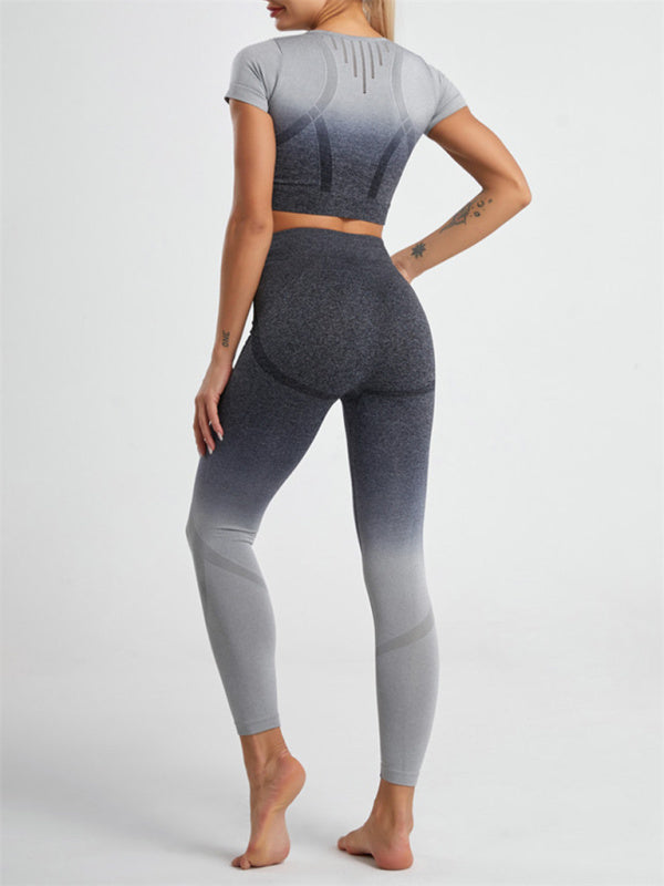 Activewear- Gym-Ready Women's Seamless Active Set - Top + Butt Lifting Leggings- - IndioGear Fashion and Gear