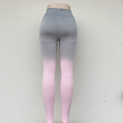 Activewear- Sculpt and Define: Gradient Butt Lifting Leggings Perfect for Gym!- Grey- IndioGear Fashion and Gear