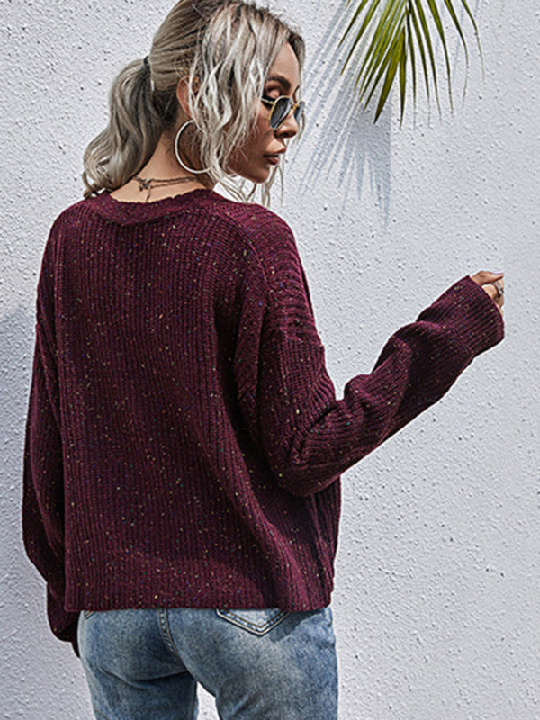 Cardigans- Autumn Sparkly Knit Cardigan Sweater- - IndioGear Clothing and Gear