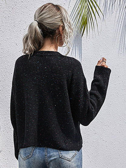 Cardigans- Autumn Sparkly Knit Cardigan Sweater- - IndioGear Clothing and Gear