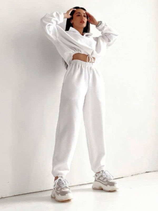 Casual Outfits- Laid-Back Sweatpants and Half Zip-Up Sweatshirt 2-Piece Lounge Sport- - IndioGear Clothing and Gear