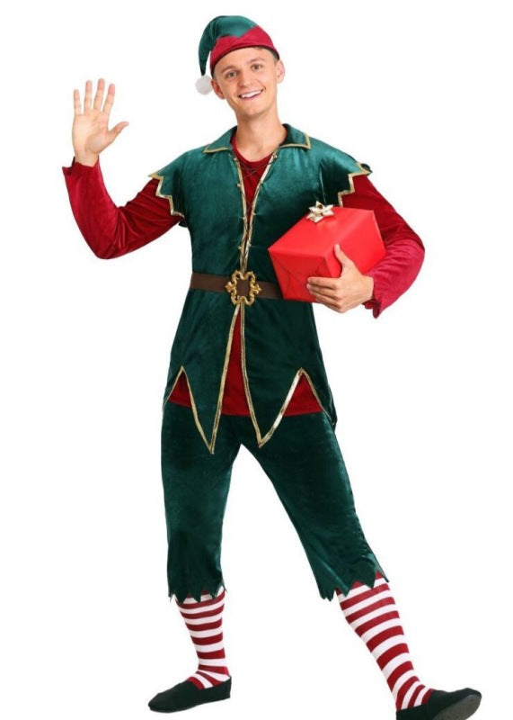 Christmas Cosplays- Be Santa's Trusty Helper 5-Piece Elf Costume Men and Women- Pattern2- IndioGear Clothing and Gear