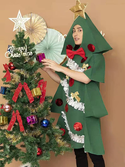 Christmas Costumes- Christmas Tree Costume with Complementary Gift Shoes- Green- IndioGear Clothing and Gear