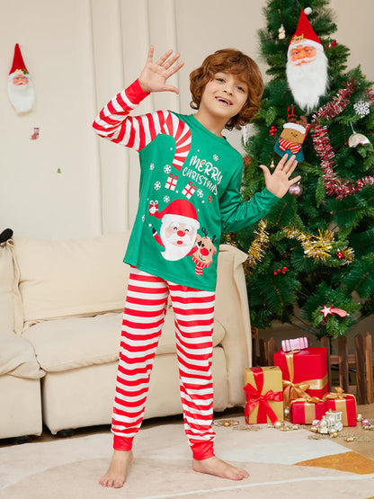 Christmas Pajamas- Santa's Little Helpers: Kids' Matching Festive Cotton Pajama- - IndioGear Clothing and Gear