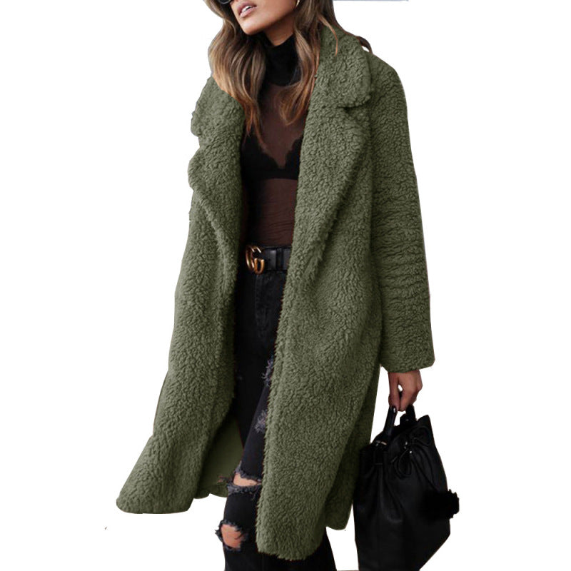 Coats- Travel Companion Autumn/Winter Fleece Collared Teddy Coat- Green- IndioGear Clothing and Gear