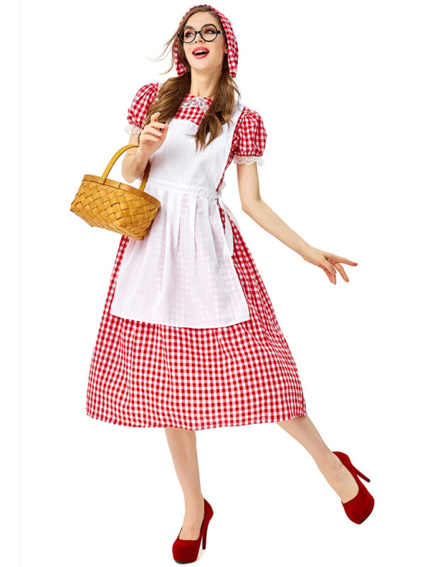 Costume- Red Riding Hood Cosplay Costume - Oktoberfest Maid Outfit- - IndioGear Fashion and Gear