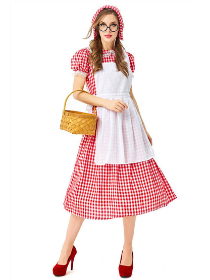 Costume- Red Riding Hood Cosplay Costume - Oktoberfest Maid Outfit- - IndioGear Fashion and Gear