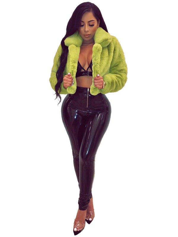 Crop Jackets- Cozy Open Front Crop Plush Jacket for Every Event- - IndioGear Clothing and Gear