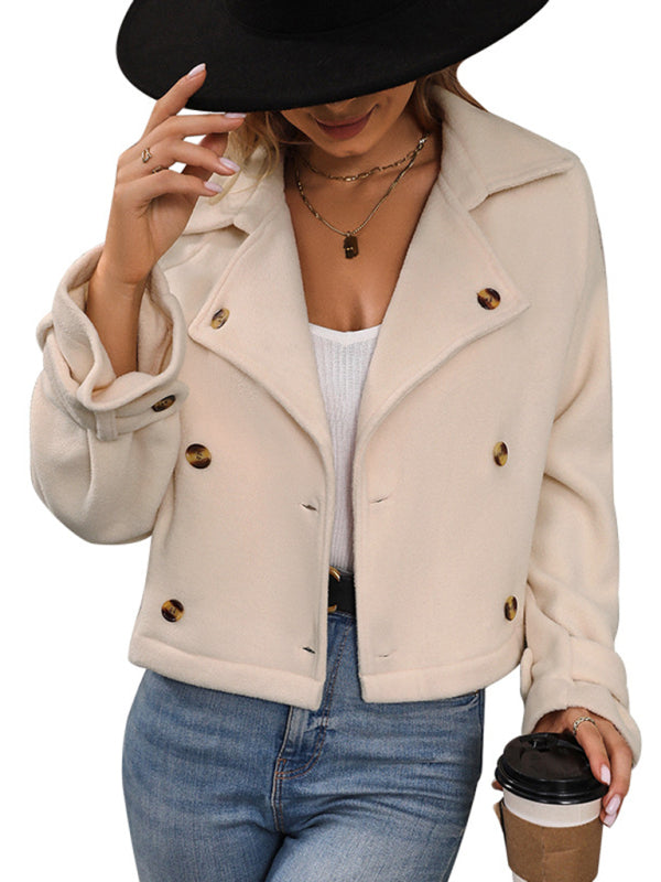 Crop Jackets- Double Up on Warmth: Winter Fleece Crop Jacket- - IndioGear Clothing and Gear