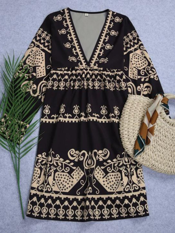 Dress- Bohemian Tunic Mini Dress - Order Now!- - IndioGear Fashion and Gear