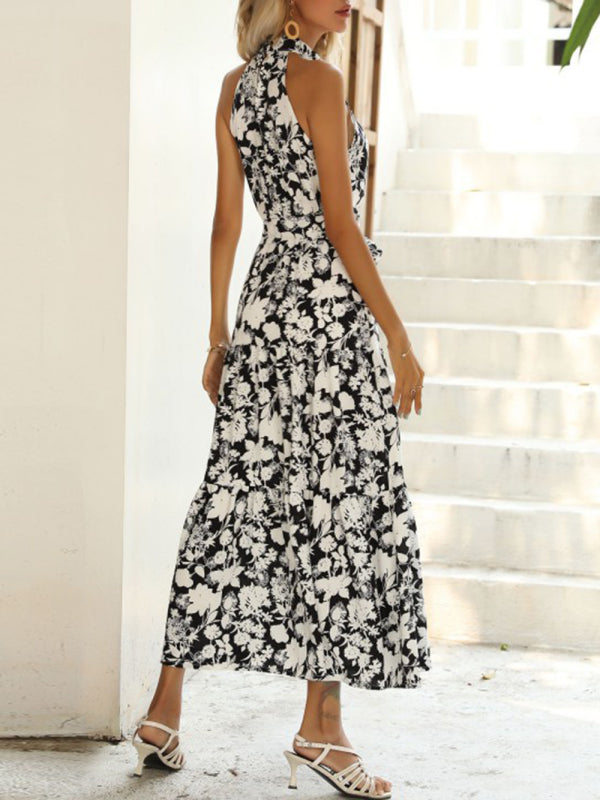 Dress- Floral Fantasy: Maxi Dress for Any Occasion- - IndioGear Fashion and Gear