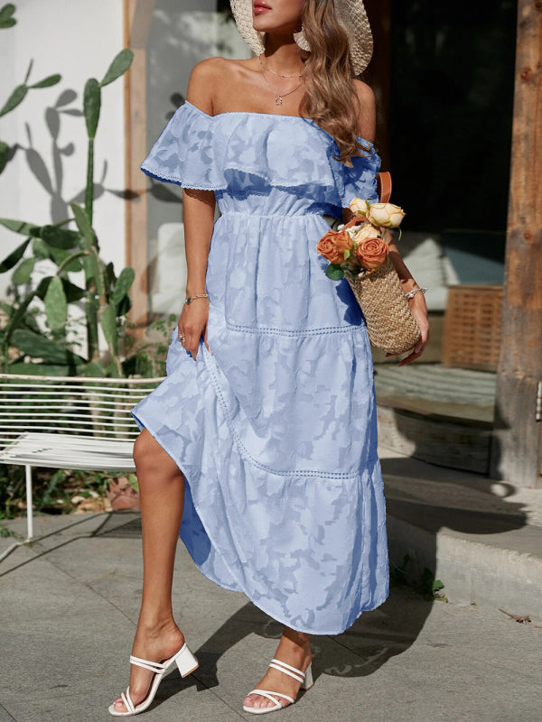 Dress- Get Your Beach Party On with the Ruffe Maxi Dress- - IndioGear Fashion and Gear