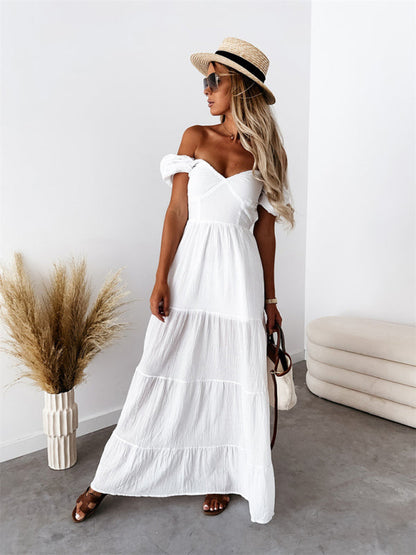 Dresses- Don't Wait to Feel Beautiful Get Your Tiered Cotton Maxi Dress Today- - IndioGear Fashion and Gear