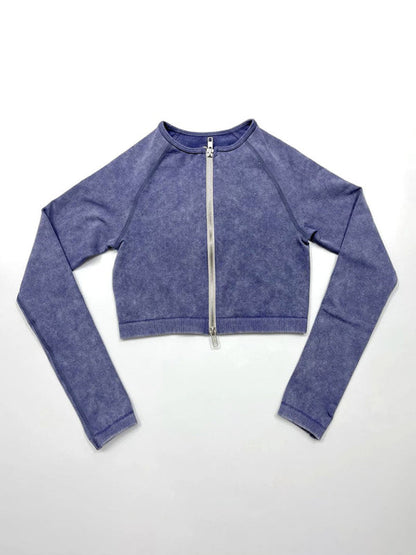 Cardigan court extensible et zippé Gym pour femme