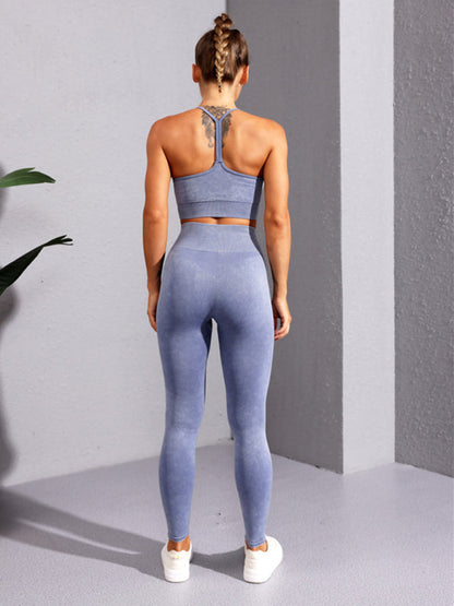 Feste, dehnbare, enge Fitness-Leggings für Damen mit hoher Taille