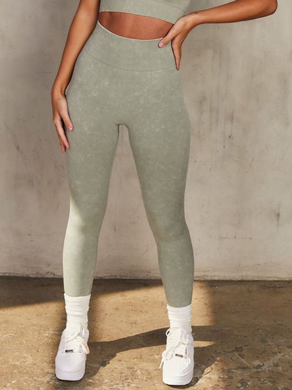 Feste, dehnbare, enge Fitness-Leggings für Damen mit hoher Taille