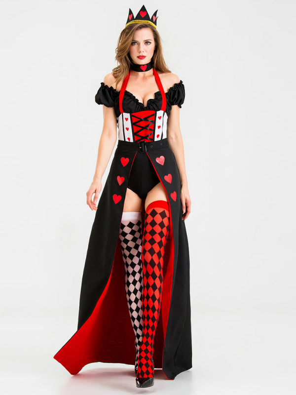 Halloween Costumes- Alice in Wonderland Red Queen Costume - Halloween Royal Heart Queen- - Pekosa Women Clothing