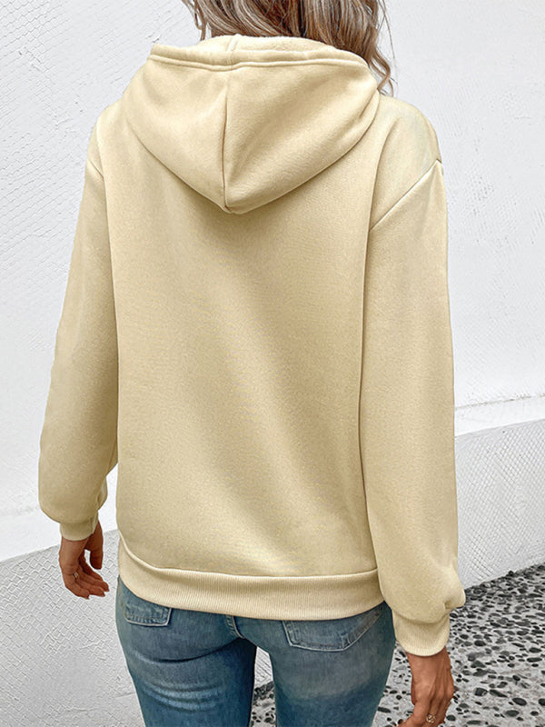 Hoodies- Solid Fleece Kangaroo Pocket Hoodie Sweatshirt- - IndioGear Fashion and Gear