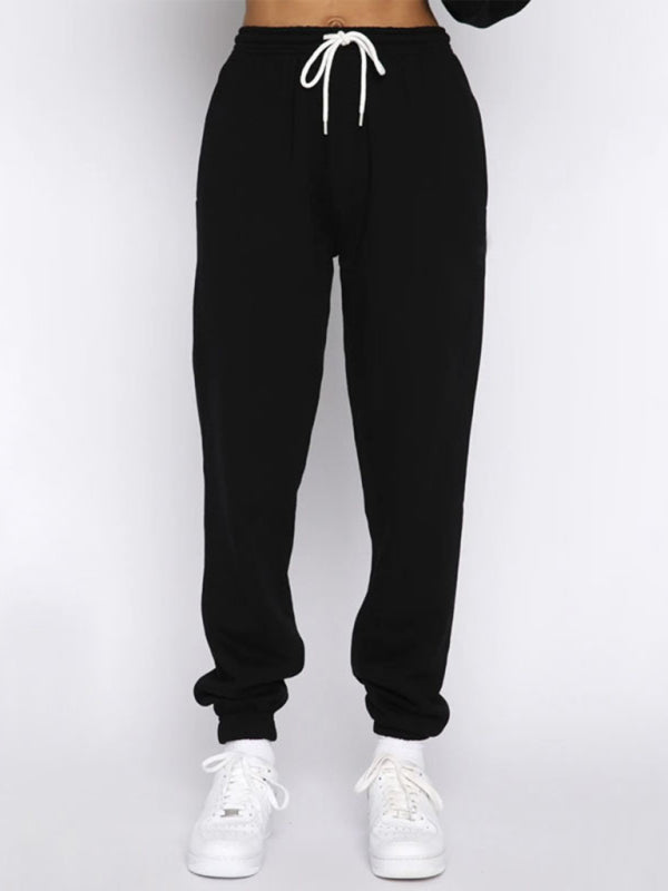 Jogging Outfit-Sporty Lounge Wear Cozy Sweatpants and Zip-Up Sweatshirt Pair-Pekosa Women Clothing